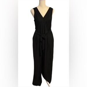 XHILARATION Black Sleeveless V-neck Jumpsuit